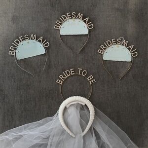 Set of 5 Wedding Party Headbands